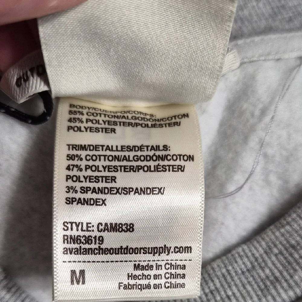 Avalanche Men's Light Gray Crewneck Sweater